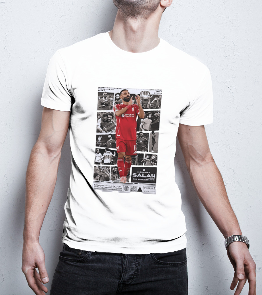 Mohamed Salah Liverpool FC The Egyptian King Magazine Collage T-Shirt