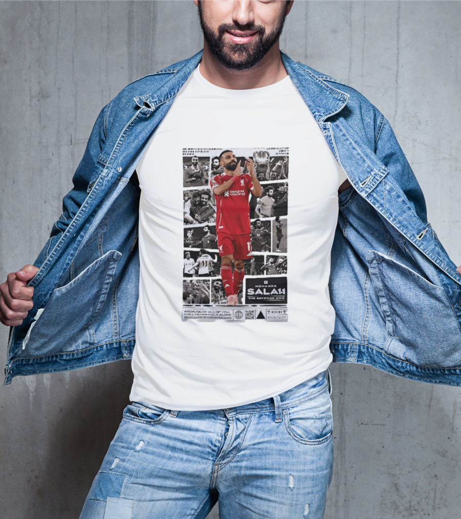 Mohamed Salah Liverpool FC The Egyptian King Magazine Collage T-Shirt