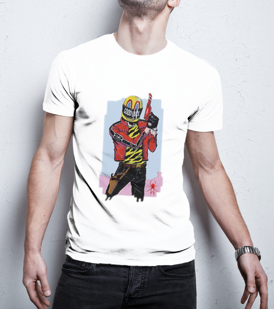 My Chemical Romance Good Luck Killjoys Comic Helmet And Gun Red Spider T-Shirt