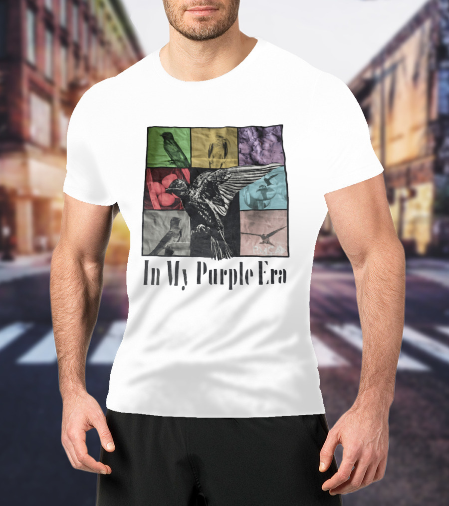 In My Purple Era Swallow Collage T-Shirt