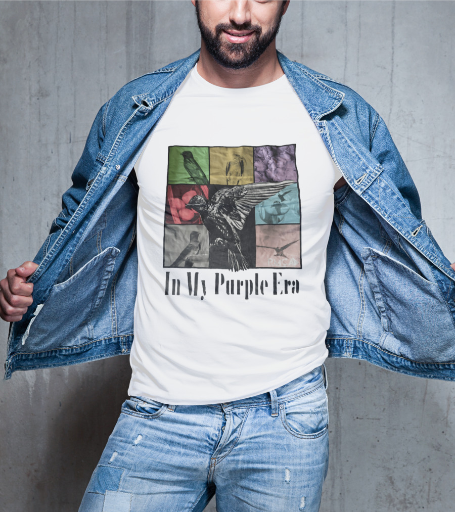 In My Purple Era Swallow Collage T-Shirt