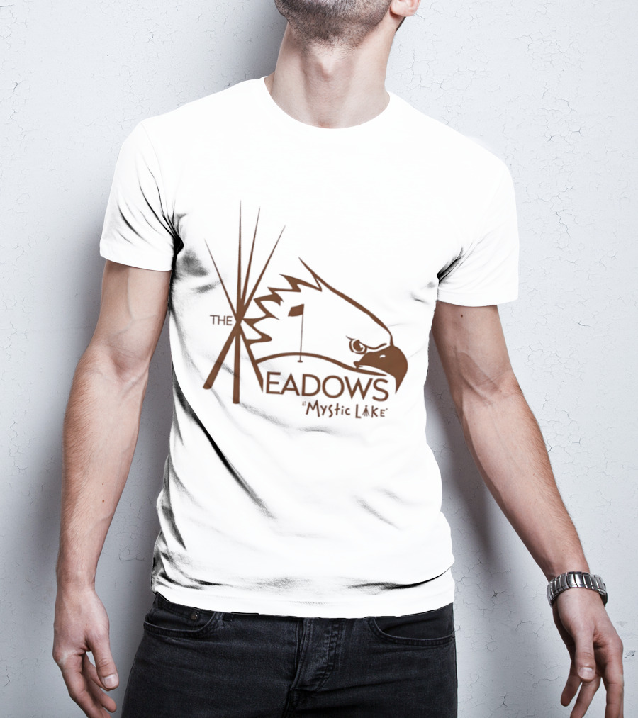 The Meadows Mystic Lake Golf With Eagle And Flag T-Shirt