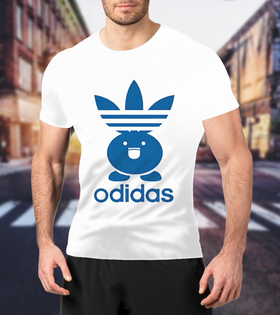 Odidas Pokemon Oddish Mashup Blue T-Shirt