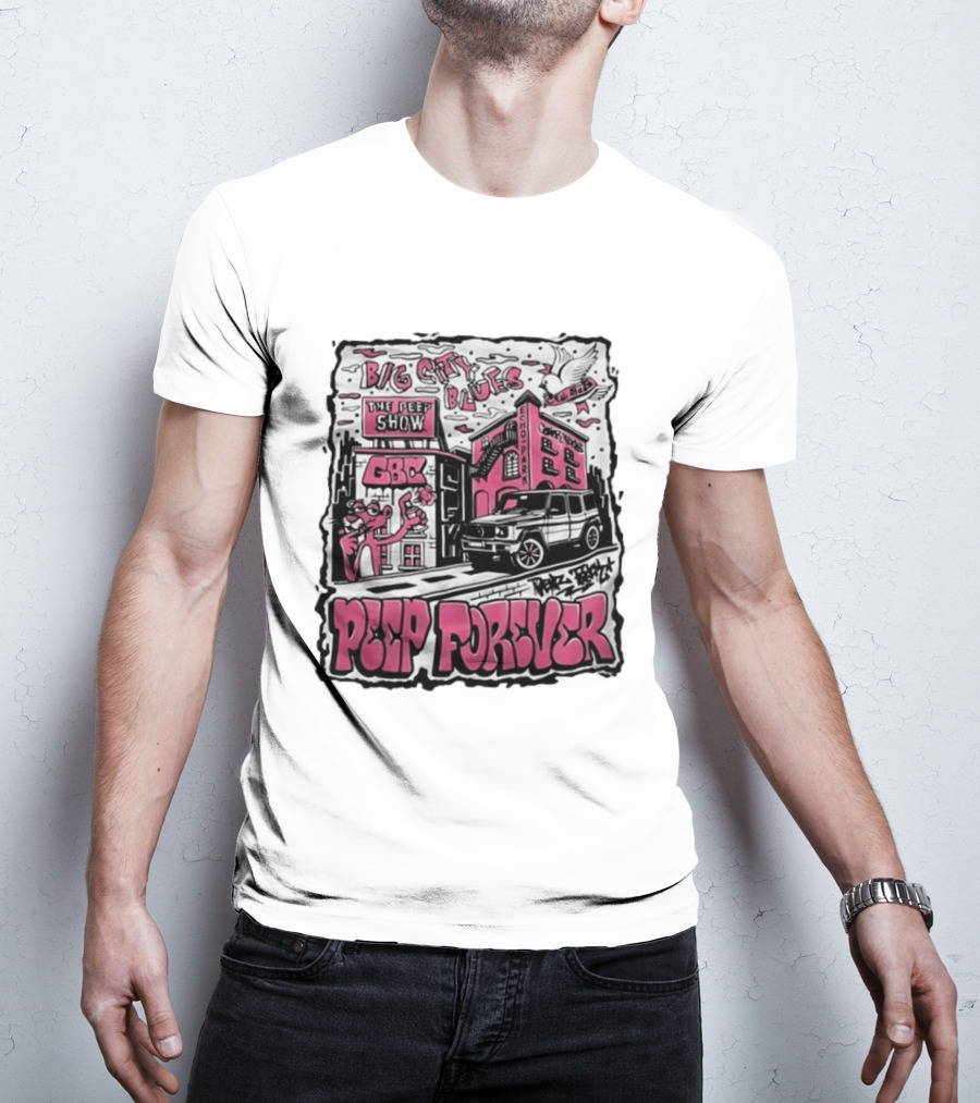 Big City Blues Peep Show Peep Forever Pink Panther GBC Park Avenue T-Shirt