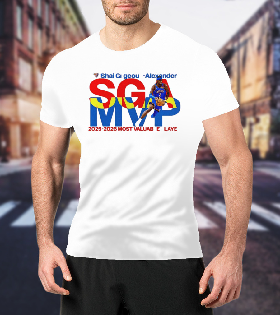 Shai Gilgeous Alexander SGA MVP 2025 2026 Most Valuable Player Oklahoma City Thunder T-Shirt