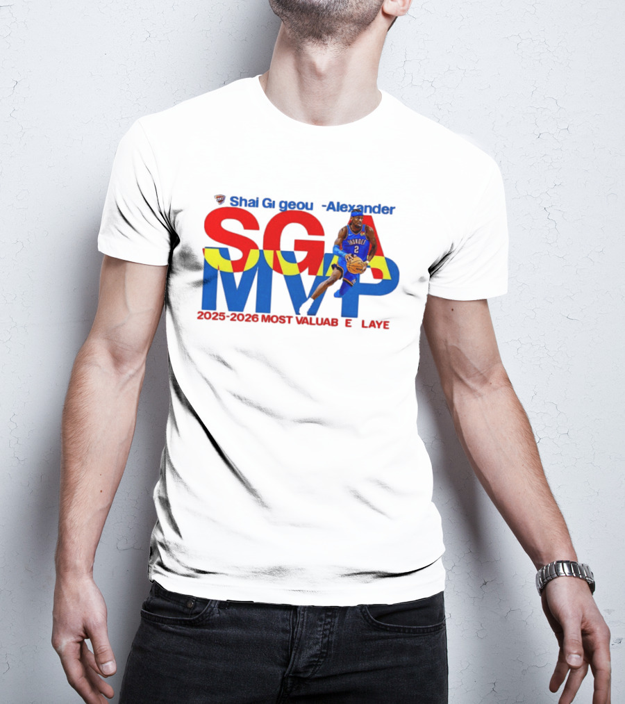 Shai Gilgeous Alexander SGA MVP 2025 2026 Most Valuable Player Oklahoma City Thunder T-Shirt