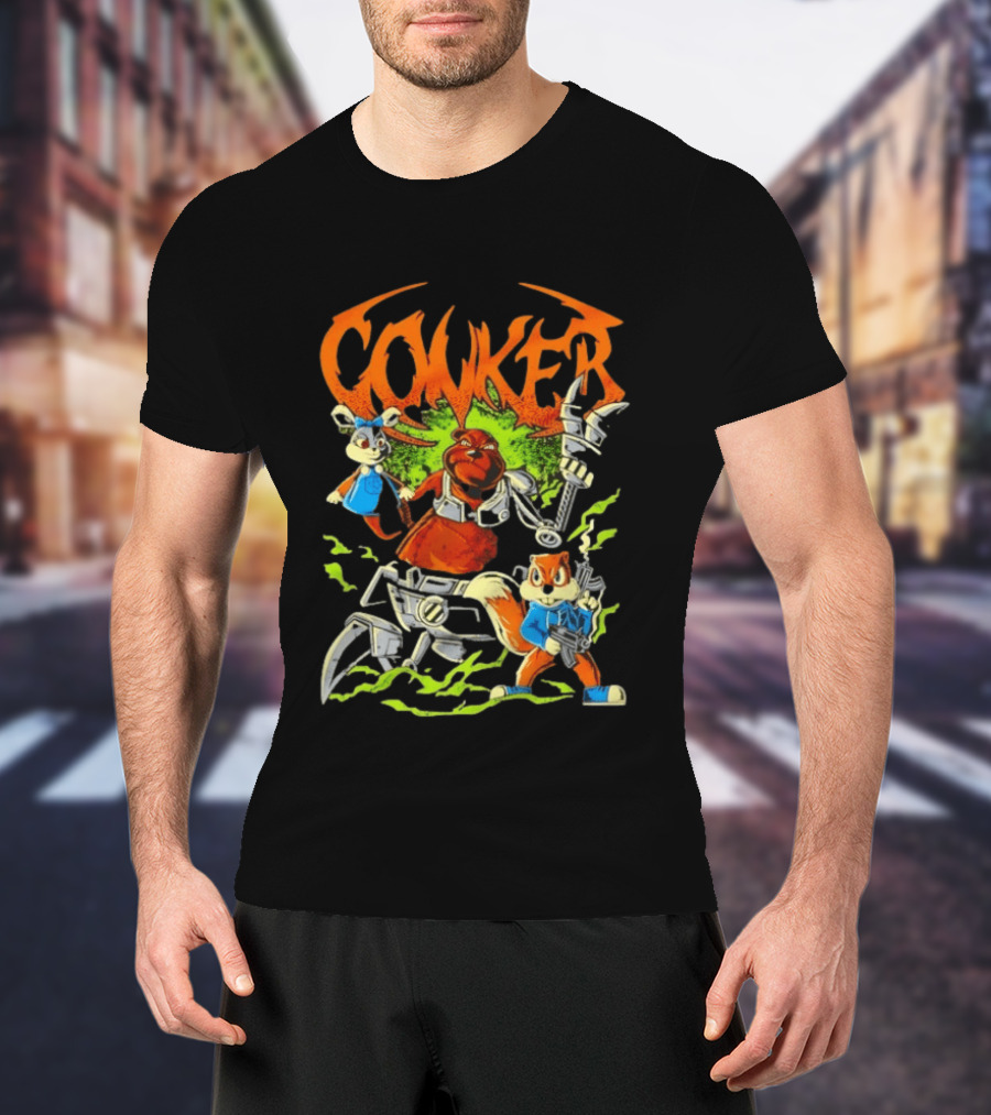 Conker Conquer The Day Robo Rabbit Duo Adventure T-Shirt