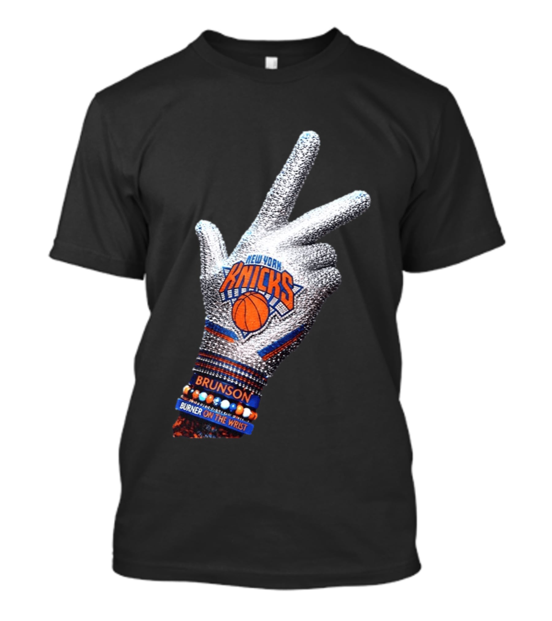 New York Knicks Iceman Jalen Brunson Burner On The Wrist Diamond Chain T-Shirt