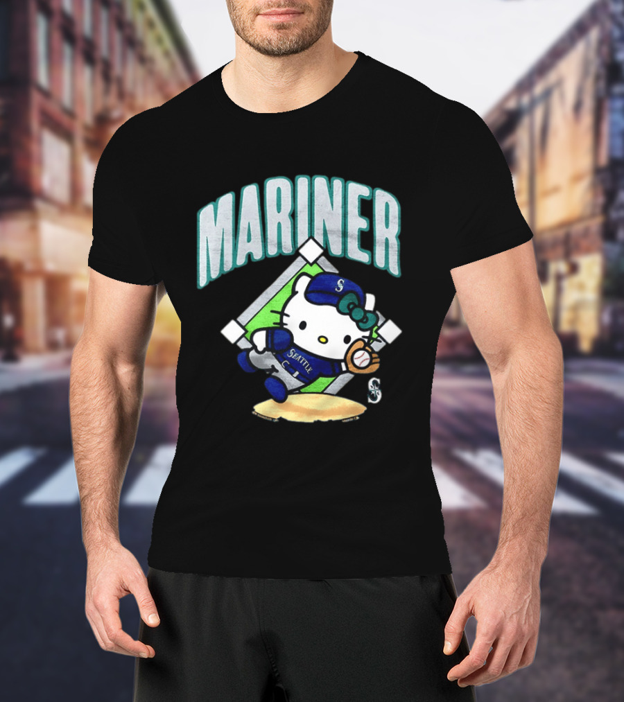 Hello Kitty Seattle Mariners Baseball 2026 MLB Mariner T-Shirt
