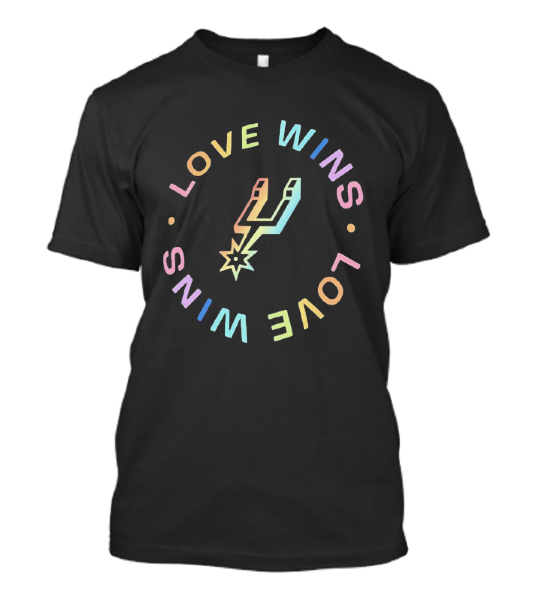 San Antonio Spurs Love Wins Neon Basketball T-Shirt