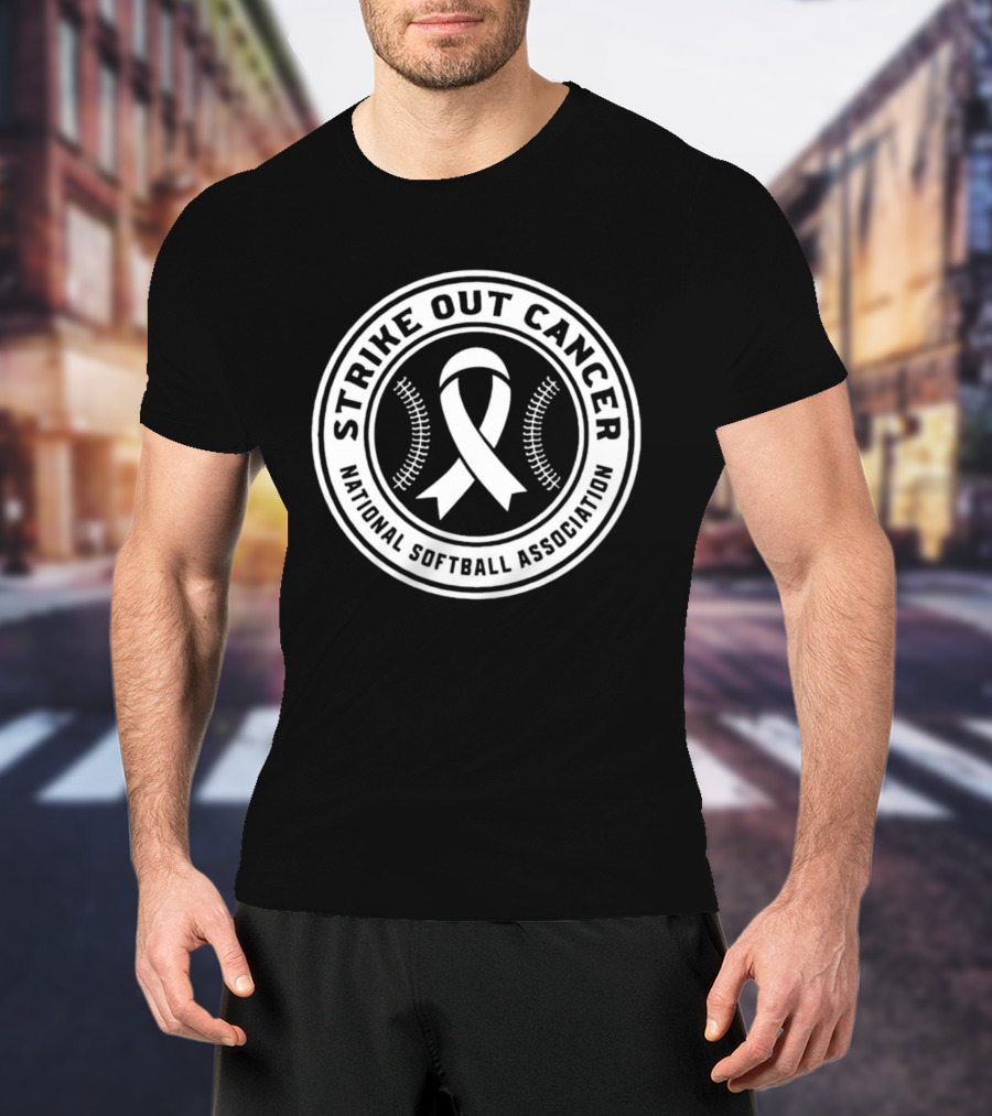 Strike Out Cancer National Softball Association Ribbon T-Shirt