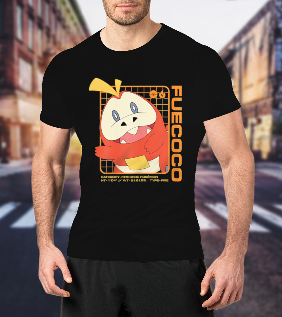 Fuecoco Fire Croc Pokémon Character Art Kanto Region T-Shirt