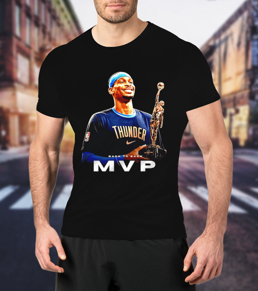 2026 MVP Back 2 Back Shai Gilgeous Alexander OKC Thunder T-Shirt