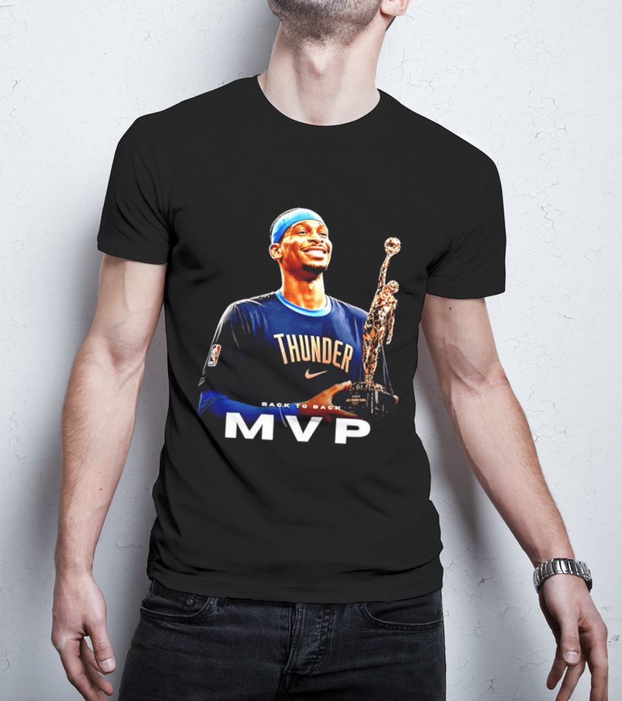 2026 MVP Back 2 Back Shai Gilgeous Alexander OKC Thunder T-Shirt