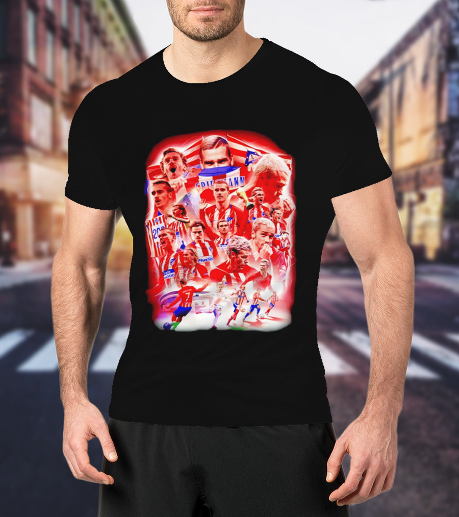 Atlético De Madrid Antoine Griezmann Fan Collage 2026 T-Shirt
