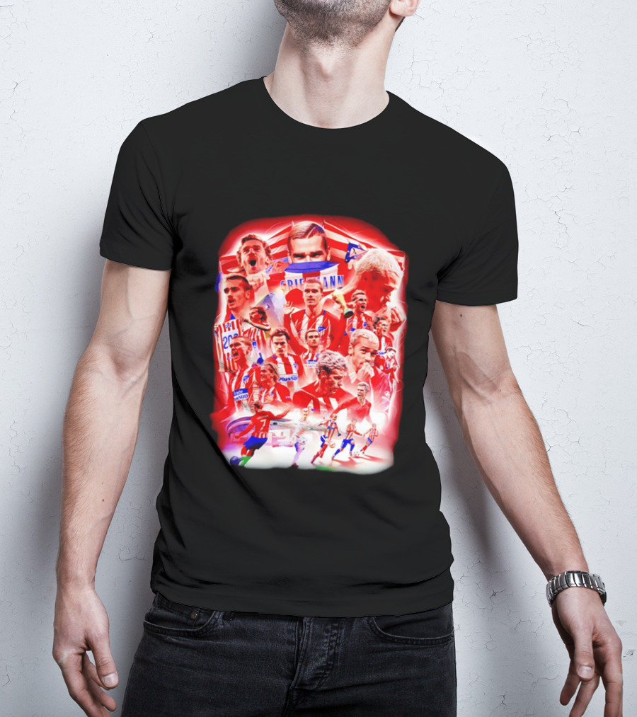 Atlético De Madrid Antoine Griezmann Fan Collage 2026 T-Shirt