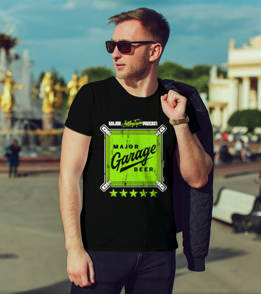 Major Garage Beer Lime 2026 Podcast T-Shirt