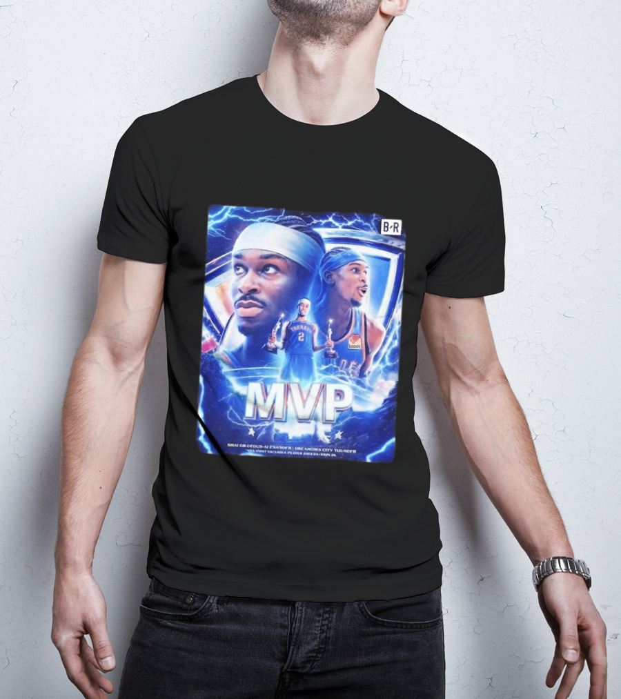 Shai Gilgeous Alexander MVP Thunder 2024 Electrifying Tribute B/R Edition T-Shirt