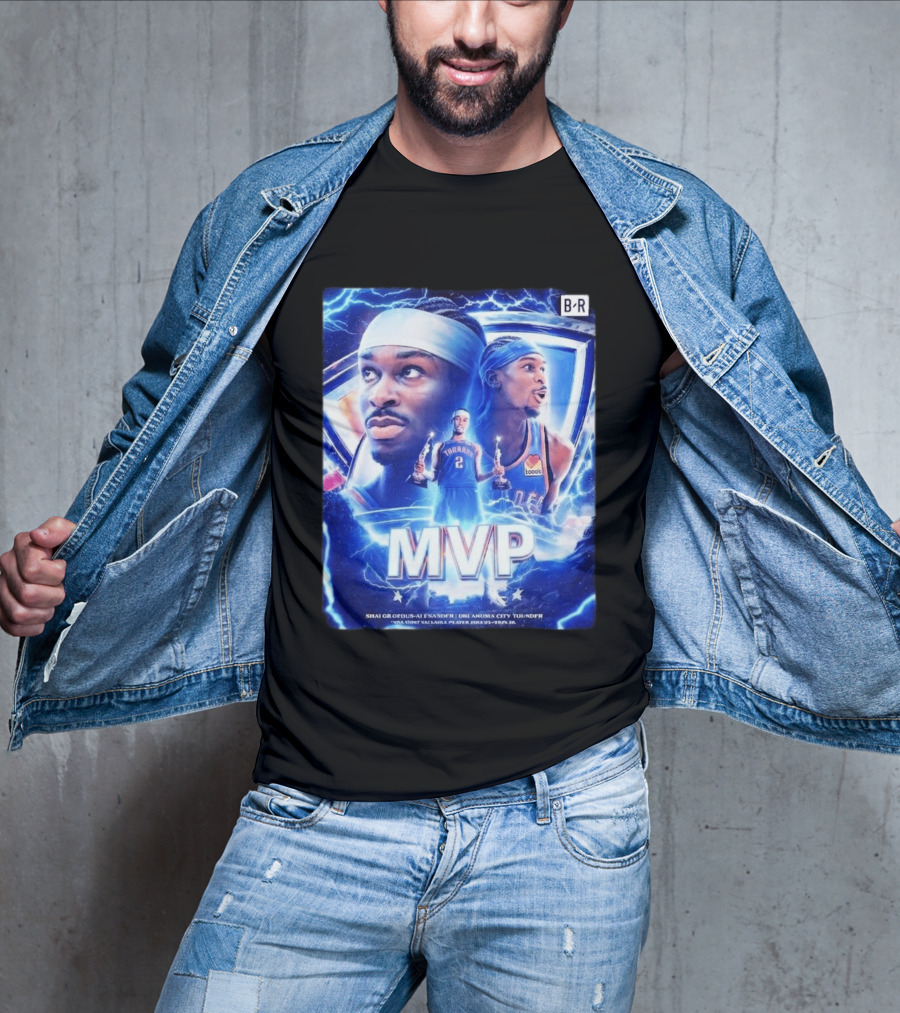 Shai Gilgeous Alexander MVP Thunder 2024 Electrifying Tribute B/R Edition T-Shirt