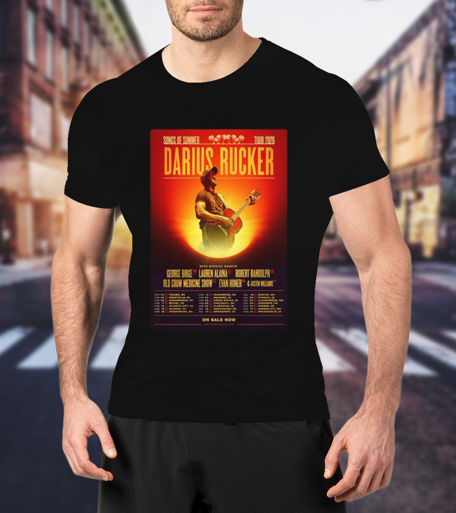 Darius Rucker Songs Of Summer Tour 2026 With Special Guests T-Shirt