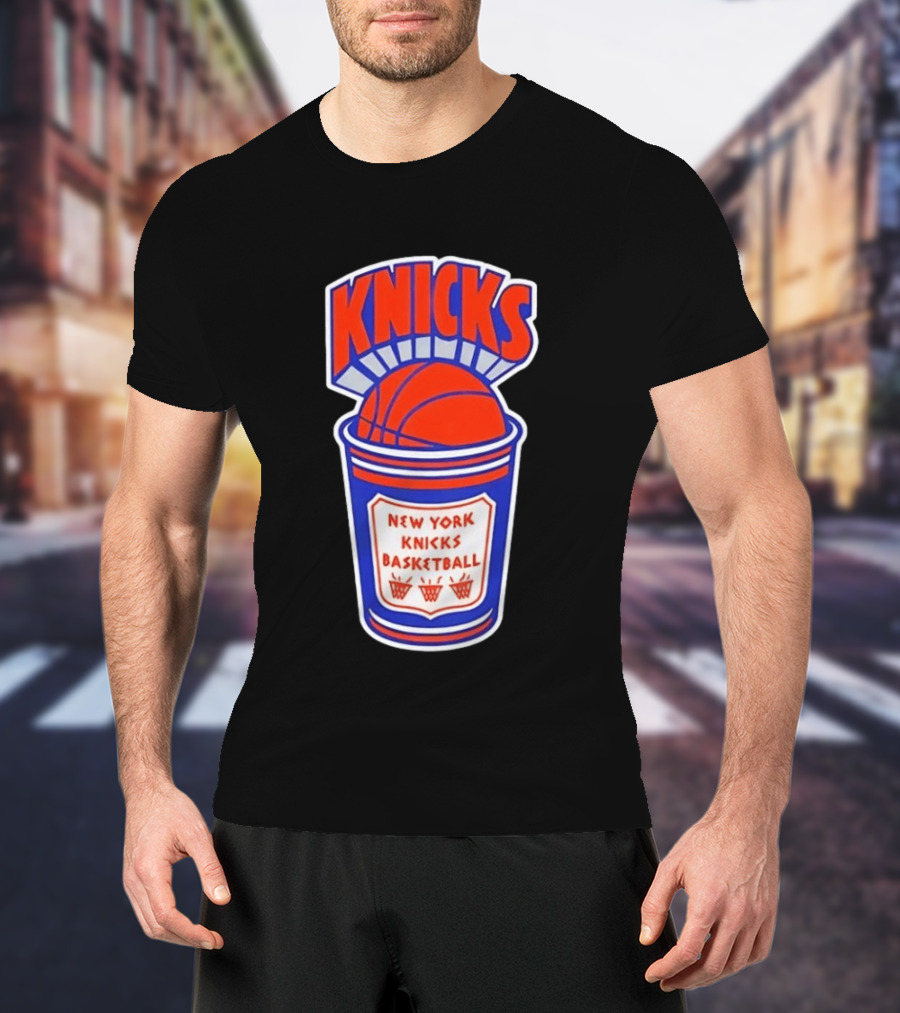 New York Knicks Basketball Orange Cup Knicks T-Shirt