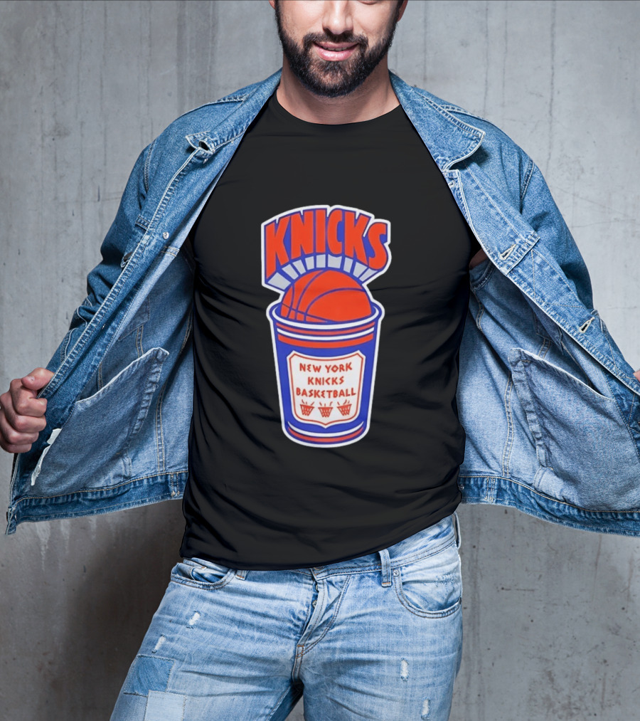New York Knicks Basketball Orange Cup Knicks T-Shirt