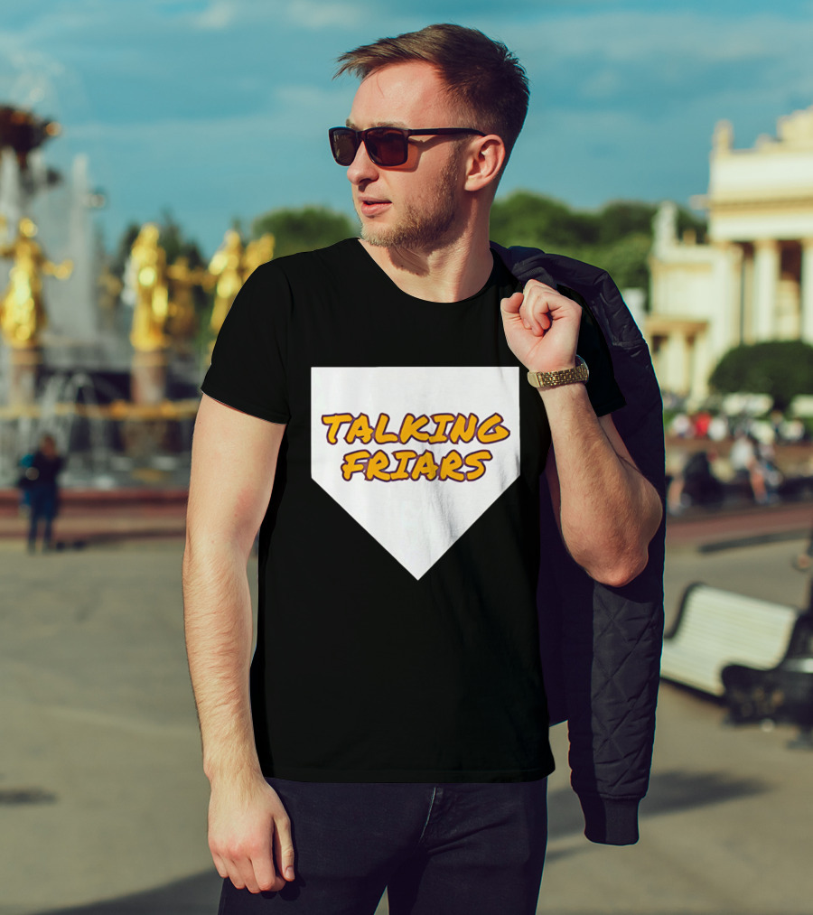 Talking Friars 2026 Baseball Home Plate Marker T-Shirt
