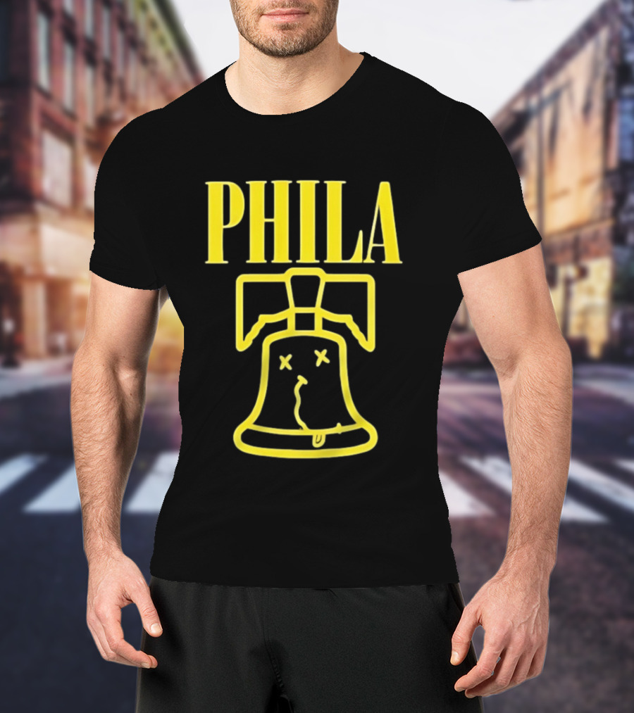 Phila Liberty Bell Icon With Smells Like Philly Spirit T-Shirt