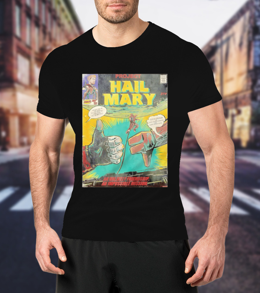 Project Hail Mary Comic Cover An Unlikely Friendship An Impossible Mission T-Shirt