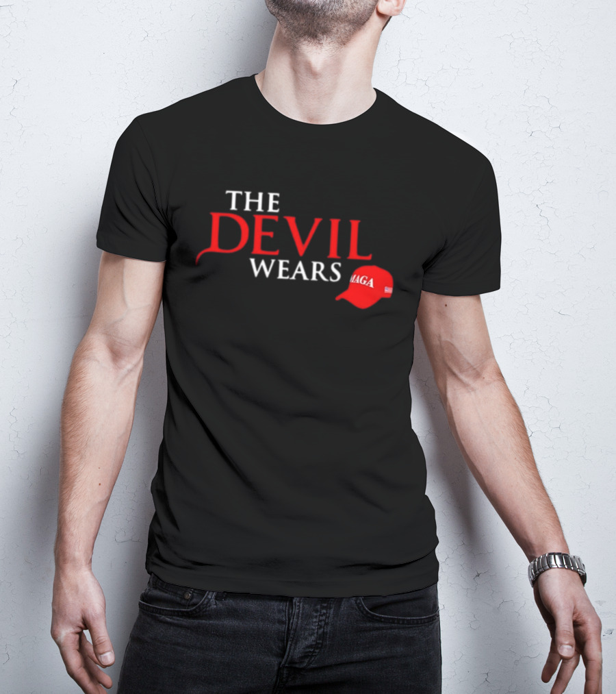 The Devil Wears MAGA Hat Red T-Shirt