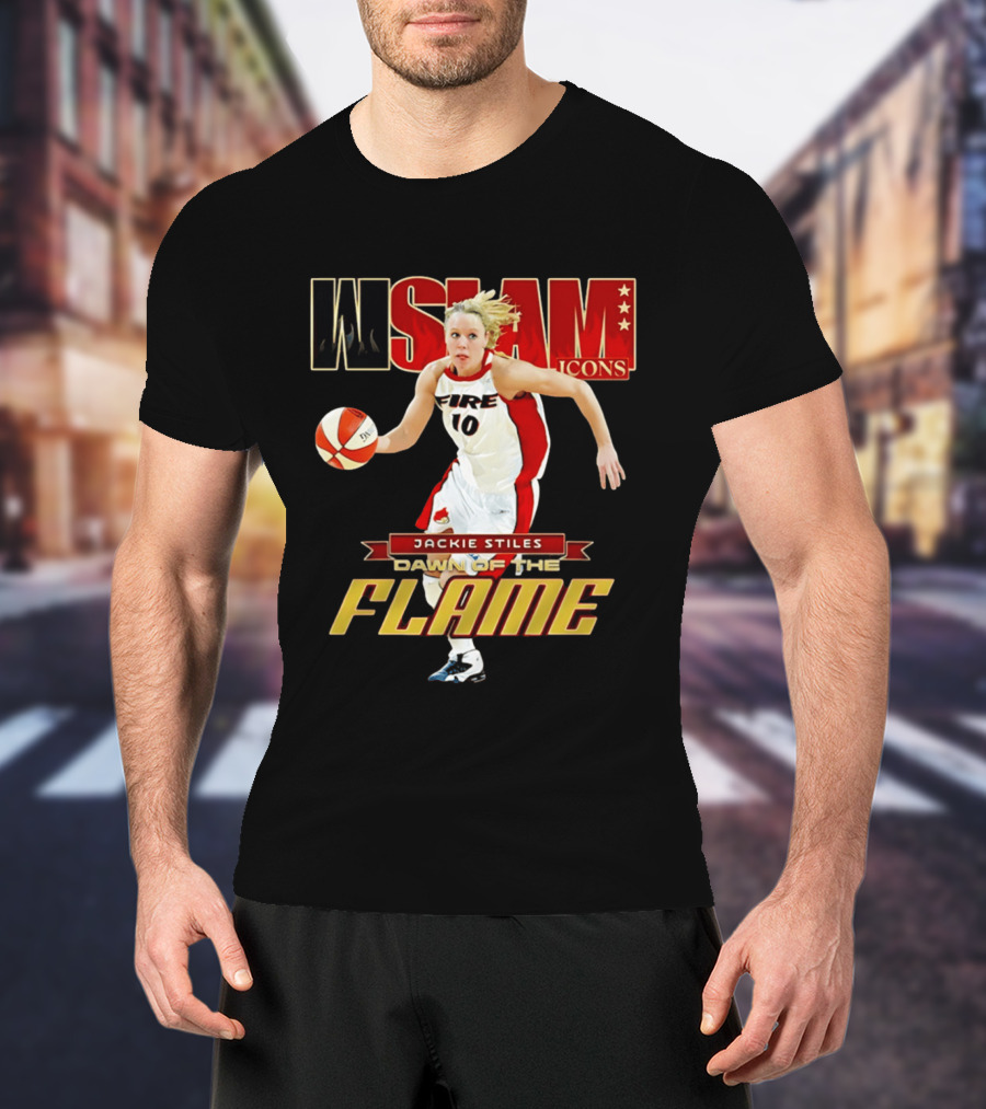WSlam Icons Jackie Stiles Fire Dawn Of The Flame T-Shirt