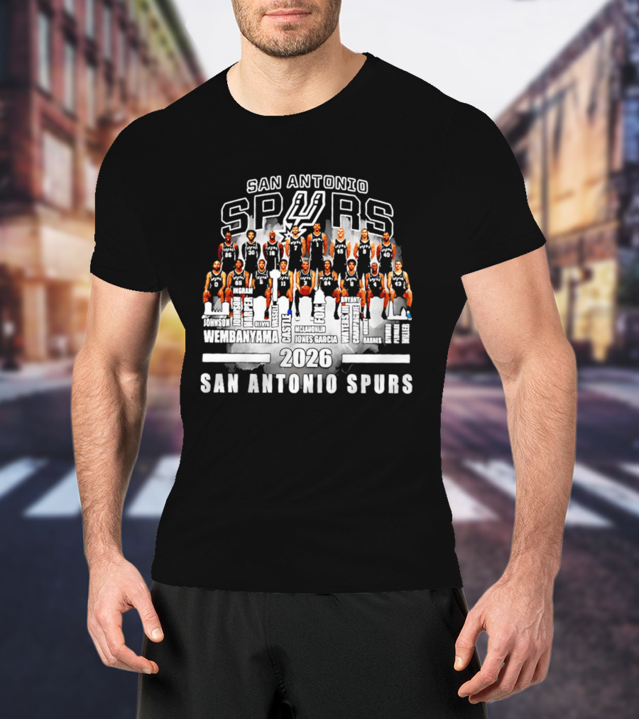 San Antonio Spurs Players 2026 Names Lineup T-Shirt