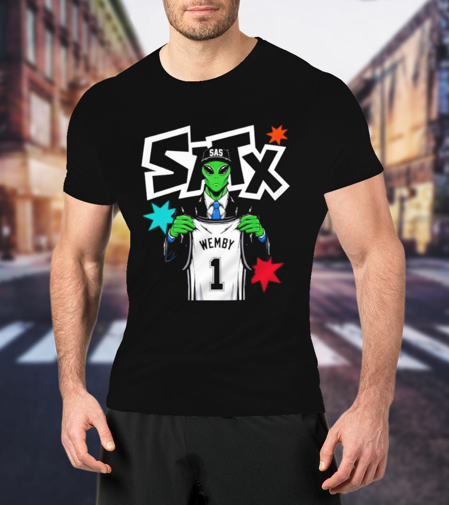SATX SAS Wemby Alien Holding Wemby 1 Jersey T-Shirt