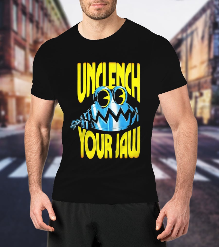 Unclench Your Jaw Blue Metal Trap Cartoon T-Shirt