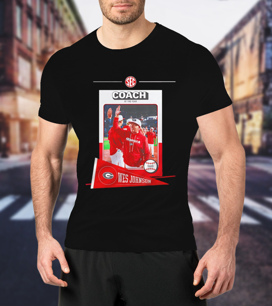 Georgia Bulldogs Wes Johnson SEC Coach Of The Year 2026 T-Shirt