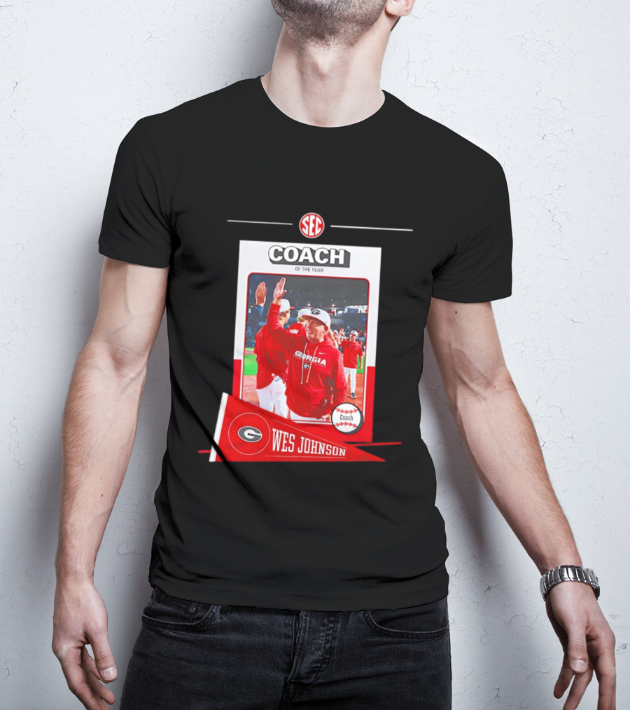 Georgia Bulldogs Wes Johnson SEC Coach Of The Year 2026 T-Shirt