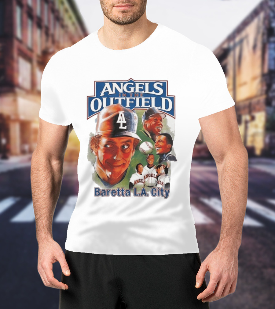 Angels In The Outfield Baretta LA City Players Baseball Movie T-Shirt