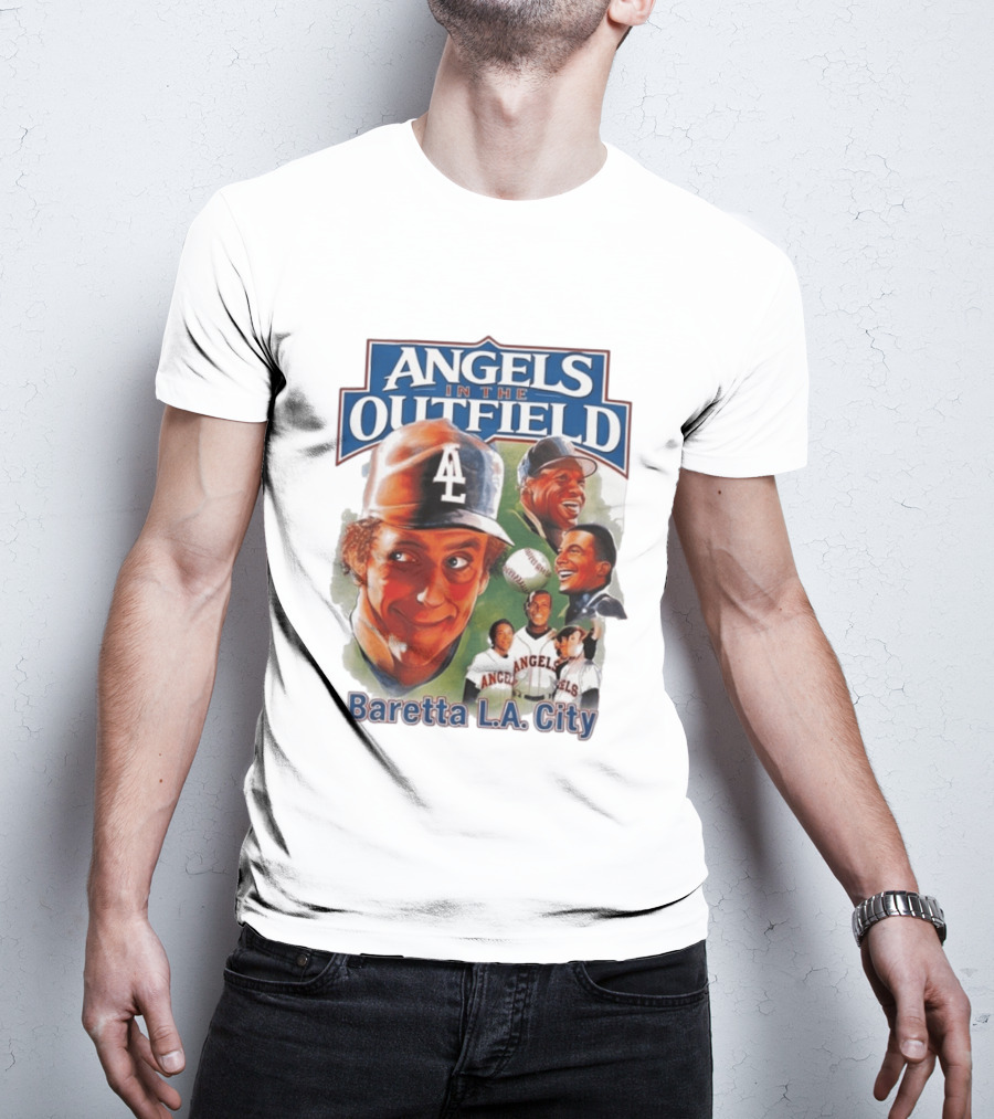 Angels In The Outfield Baretta LA City Players Baseball Movie T-Shirt