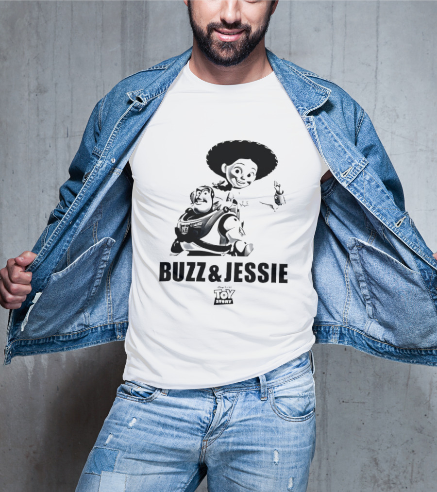 Buzz Lightyear Jessie Toy Story Disney Cartoon Characters T-Shirt