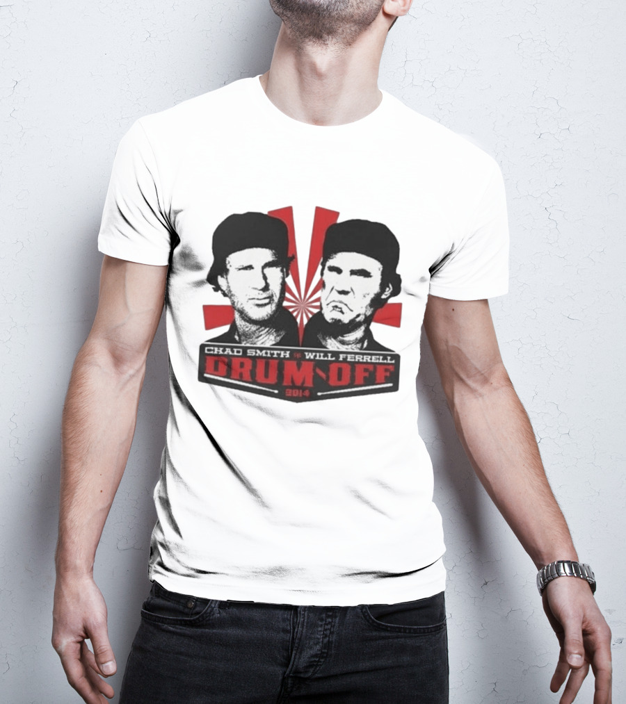 Chad Smith Will Ferrell Drum Off 2014 Event T-Shirt