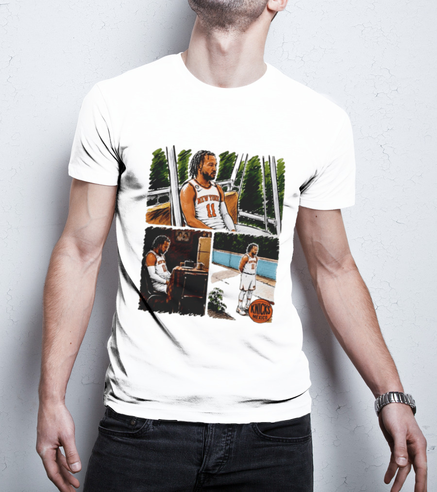 Jalen Brunson New York Knicks NBA Mexico Waiting For The Next Victim Meme T-Shirt
