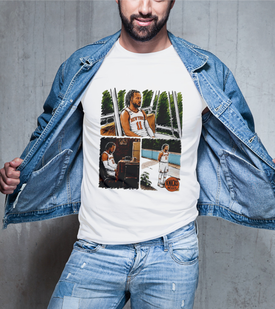 Jalen Brunson New York Knicks NBA Mexico Waiting For The Next Victim Meme T-Shirt