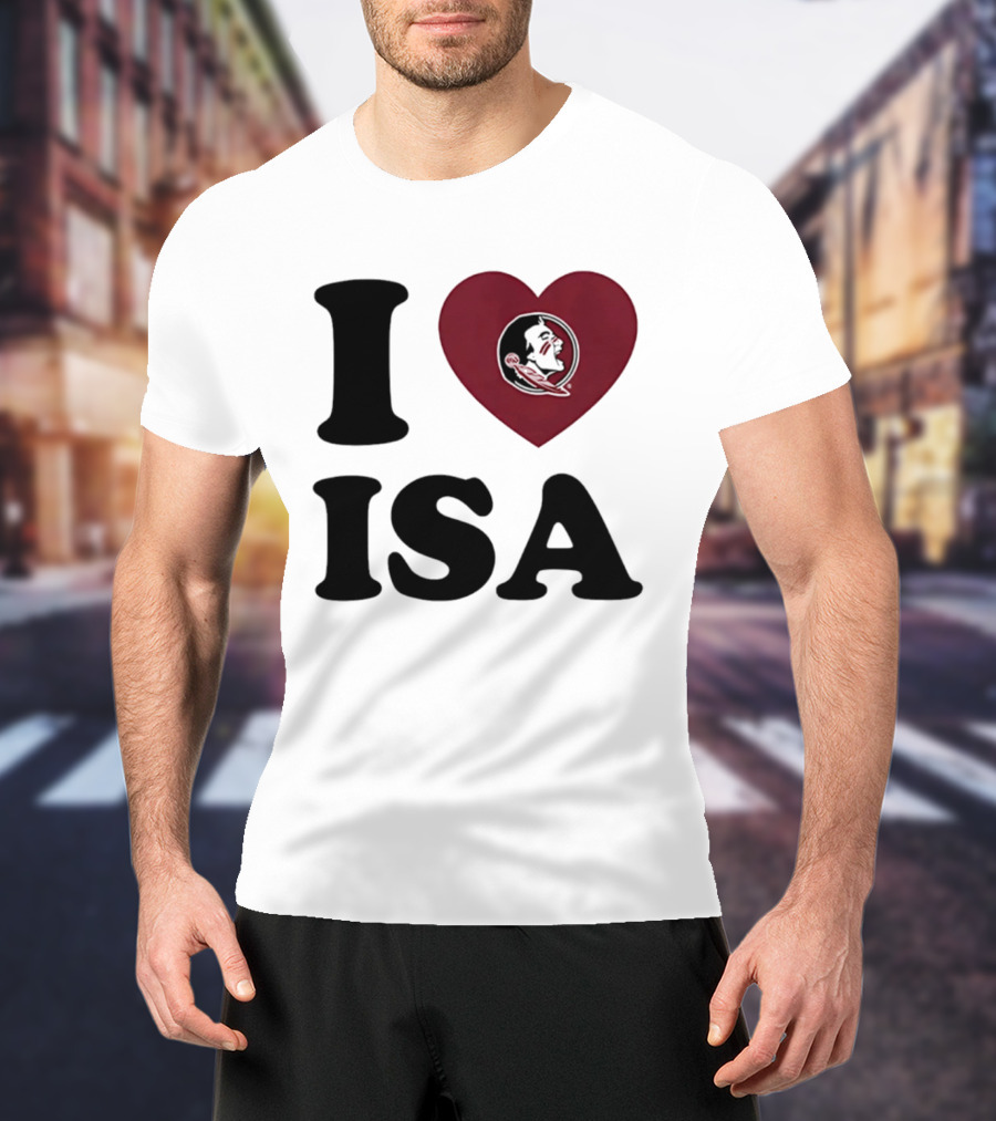 I Love Florida State Seminoles Heart ISA T-Shirt