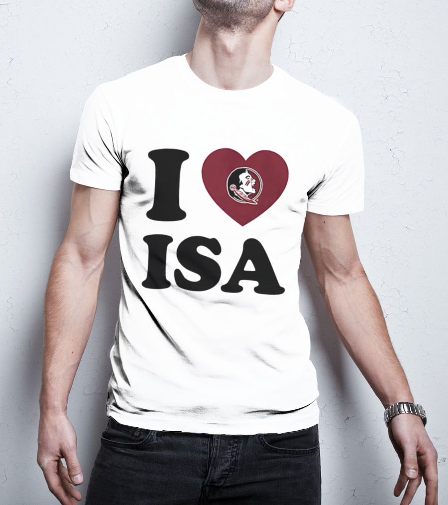 I Love Florida State Seminoles Heart ISA T-Shirt