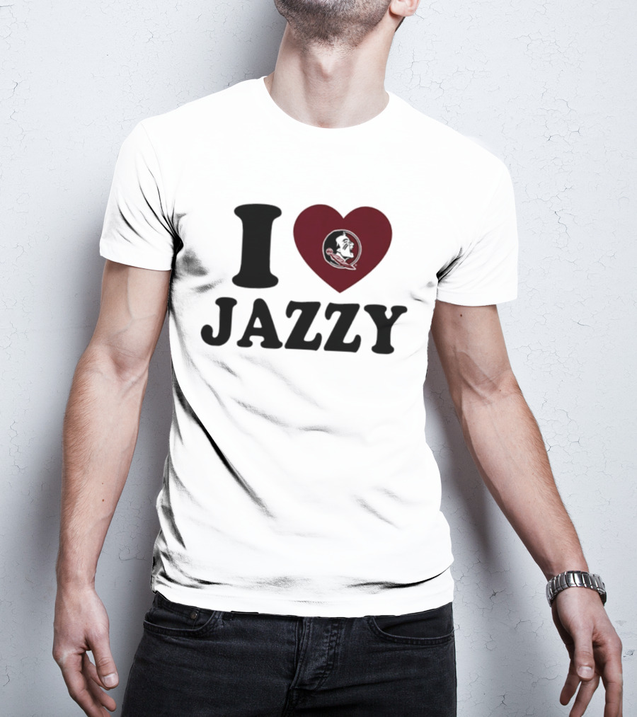 I Love Jazzy Florida State Heart Fan Pride T-Shirt
