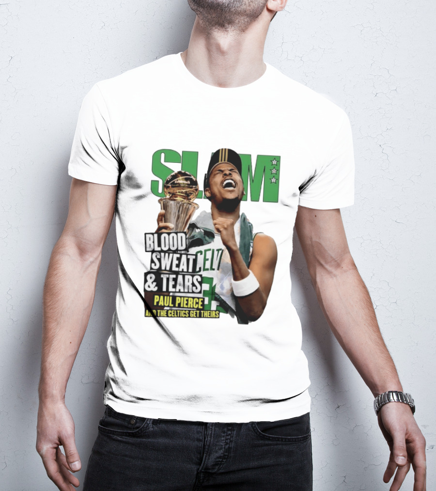 Paul Pierce SLAM Blood Sweat & Tears Celtics Champions T-Shirt