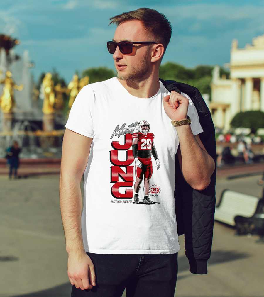 Matt Jung Wisconsin Badgers Football NCAA 29 T-Shirt