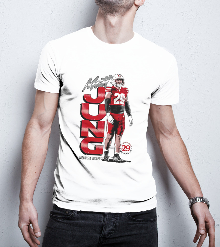 Matt Jung Wisconsin Badgers Football NCAA 29 T-Shirt