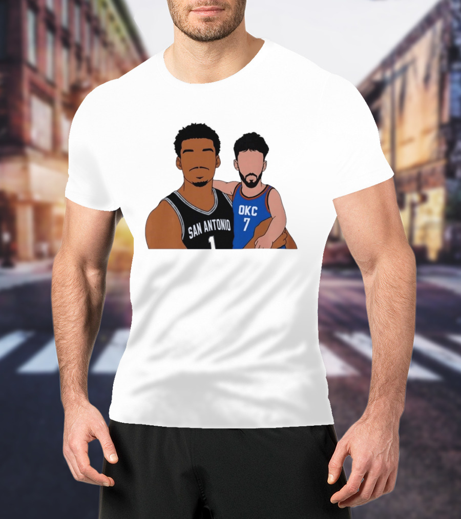 San Antonio Victor Wembanyama OKC Chet Holmgren Basketball T-Shirt