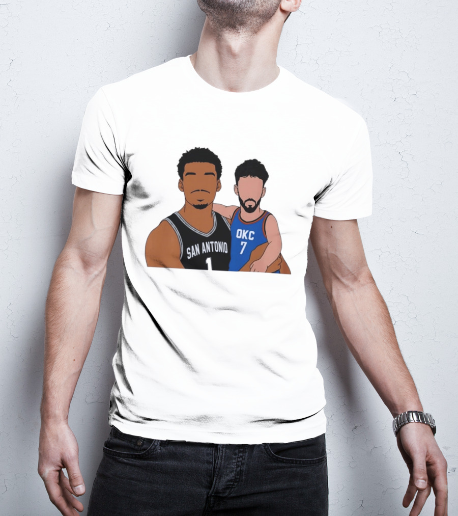 San Antonio Victor Wembanyama OKC Chet Holmgren Basketball T-Shirt
